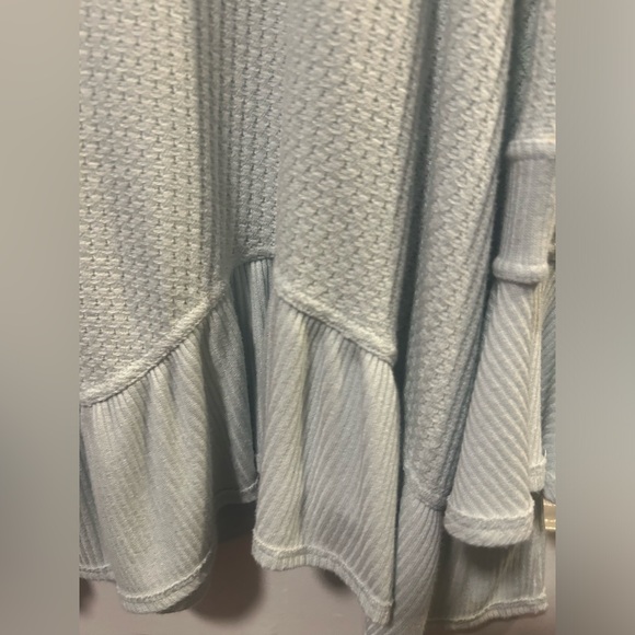 Free People Blue Waffle Knit Tunic - Picture 6 of 6